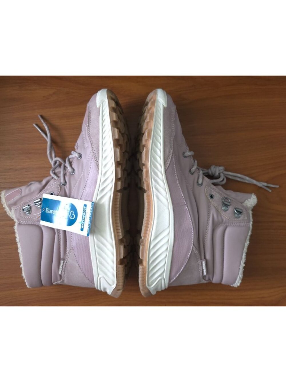 Baretraps Maine Waterproof Mauve Faux Fur Lace-Up Hiker Boots Women's 10M - Picture 6 of 10